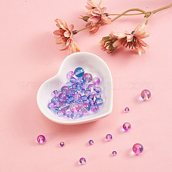 4 Styles Transparent Spray Painted Glass Beads&nbsp;GLAA-CJ0001-42