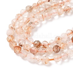 Natural Rutilated Quartz Beads Strands&nbsp;G-L622-C06-3mm