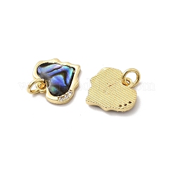 Brass Micro Pave Cubic Zirconia Pendants&nbsp;KK-K384-23B-G