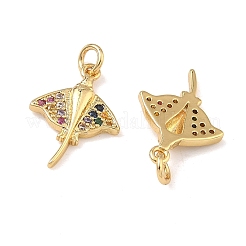 Brass Micro Pave Cubic Zirconia Pendants&nbsp;KK-A291-12H-G02