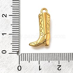 304ステンレスペンダント  カウボーイブーツチャーム  14KGP本金メッキ  イオンプレーティング（ip）  20x11.5x4.5mm  穴：1.6mm&nbsp;STAS-R159-44G-01