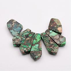 Assembled Gold Line and Imperial Jasper Beads Strands&nbsp;G-P297-H01