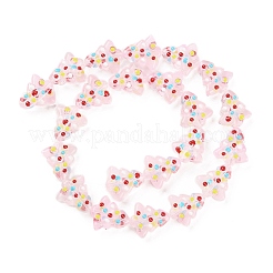 Handmade Bumpy Glass Beads Strands&nbsp;LAMP-F032-08H