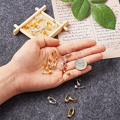 Brass Clip on Earring Converter&nbsp;KK-TA0007-43