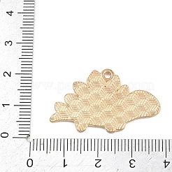 エナメルペンダントと合金  ステゴサウルスのお守り  ゴールドカラー  パールピンク  20x33x1.5mm  穴：1.8mm&nbsp;AL-CBA0A66-01D