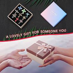 9Pcs 9 Styles Cross Enamel Pin&nbsp;JEWB-SZ0001-94