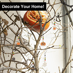 Halloween Theme Alloy Enamel Pendant Decorations&nbsp;HJEW-AB00251