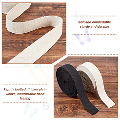 2Pcs 2 Colors 10 Yards Flat Cotton Ribbon&nbsp;OCOR-PH0002-56