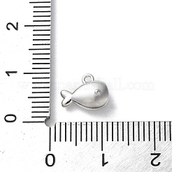 真鍮製チャーム  カドミウムフリー＆ニッケルフリー＆鉛フリー  イルカ  プラチナ  7x9.5x3.5mm  穴：1mm&nbsp;KK-S513-03C-P