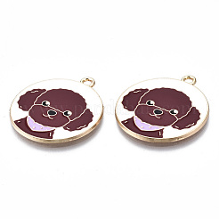 Eco-Friendly Alloy Enamel Pendants&nbsp;X-ENAM-Q437-054B-NR