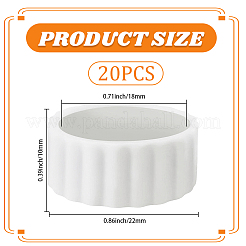 シリコンストレッチリング20個  キャンドルプロテクターリング  ホワイト  22x10mm  内径：18mm&nbsp;AJEW-CP0010-06B