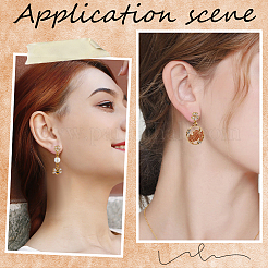 5 Pair Brass Micro Pave Cubic Zirconia Stud Earring Findings&nbsp;KK-BBC0020-03