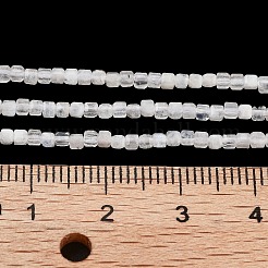 天然レインボー ムーンストーン ビーズ 連売り  ファセットテーブルカットキューブ  1.5~2.5x1.5~2.5x1.5~2mm  穴：0.4mm  約183~186個/連  15.35~15.55''（39~39.5センチメートル）&nbsp;G-H042-B02-01