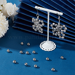100Pcs 201 Stainless Steel Grooved Beads&nbsp;STAS-UN0054-90