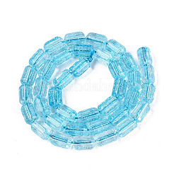Crackle Transparent Glass Beads Strands&nbsp;GLAA-N068-05A-04