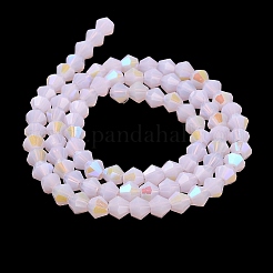 Imitation Jade Electroplate Glass Beads Strands&nbsp;GLAA-F029-J4mm-D02