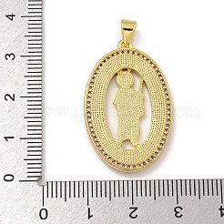 Rack Plating Brass Micro Pave Cubic Zirconia Pendants&nbsp;KK-I718-09G-C