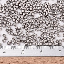 MIYUKIデリカビーズ小  シリンダー  日本製シードビーズ  15/0  （dbs0338)マットパラジウムメッキ  1.1x1.3mm  穴：0.7mm  約175000個/袋  50 G /袋&nbsp;SEED-X0054-DBS0338