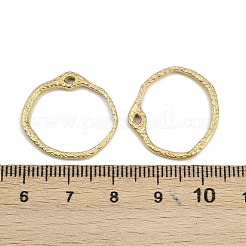 304ステンレスペンダント  リングチャーム  イオンプレーティング（ip）  ゴールドカラー  21x22x2mm  穴：1x2mm&nbsp;STAS-B108-05G