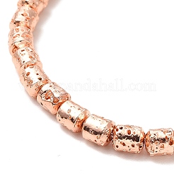 Electroplated Natural Lava Rock Beads Strands&nbsp;G-G984-04RG