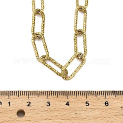 304 Stainless Steel Textured Paperclip Chain Necklaces for Women Men&nbsp;NJEW-Q028-08G
