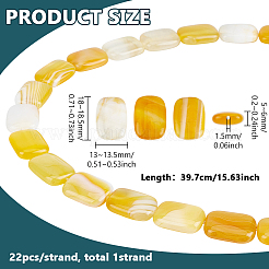 1 Strand Natural Striped Agate/Banded Agate Beads Strands&nbsp;G-PH0003-18