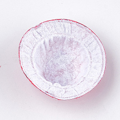 ベルベットの帽子の装飾  DIYクラフト装飾  印刷された水玉模様  レッド  48~50x17~18mm  約100個/袋&nbsp;AJEW-T004-01E