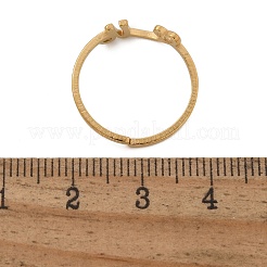 女性用304ステンレススチールカフリング  文字a~zのハート  18KGP本金メッキ  U字  5mm  内径：調節可能。&nbsp;RJEW-D285-01G-U