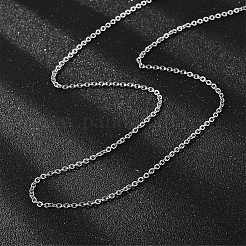 2mm 304ステンレススチールアズキチェーンネックレス20個  カニカン付き  紙のディスプレイカード付き  変色しない  ステンレス鋼色  23.6インチ（60cm）&nbsp;MAK-BM0001-04
