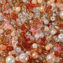 DIYビーズジュエリー作りの発見キット  ガラス、シード、アクリルビーズを含む  ミックスカラー  4mm&nbsp;DIY-YW0008-65