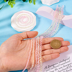 12 Strands 3 Styles Gradient Color Baking Paint Glass Bead Strands&nbsp;DGLA-TA0001-21C