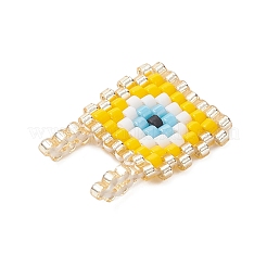 2Pcs Glass Seed Beaded Pendants&nbsp;PALLOY-MZ01013