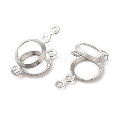 Non-Tarnish 316 Stainless Steel Cabochon Connector Settings&nbsp;STAS-C077-04P