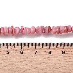 天然淡水シェルビーズ  染め  ナゲット  パールピンク  4.5~9x4.5~7x1.5~5mm  穴：0.8mm  約163~165個/連  14.88~15.08''（37.8~38.3センチメートル）&nbsp;SHEL-B003-01K