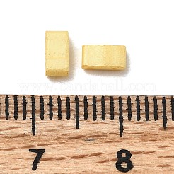2穴ベーキングペイントガラスシードビーズ  長方形  淡いチソウ  5x2.5x2mm  穴：0.8mm&nbsp;SEED-S023-17B-38