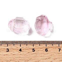 ガラスビーズ  キノコ  パールピンク  14.5x17x12mm  穴：1.2mm&nbsp;GLAA-D303-05C