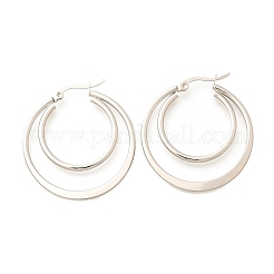 201 Stainless Steel Earrings&nbsp;EJEW-Q026-06P-B