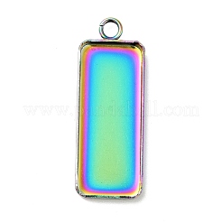 Ion Plating(IP) 304 Stainless Steel Pendant Cabochon Settings&nbsp;STAS-I069-36MC