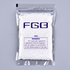 Fgb 11/0グレードaベーキングペイントガラスシードビーズ  シリンダー  均一なシードビーズサイズ  不透明な色の虹  ホワイト  1.5x1mm  穴：0.5mm  約20000個/袋&nbsp;SEED-S030-0401