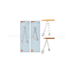 Brass Knitting Row Counter Chains&nbsp;HJEW-NB00130