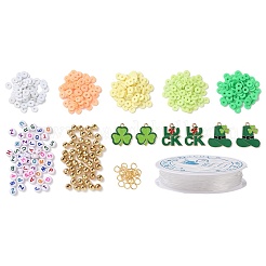DIY Saint Patrick's Day Polymer Clay Beads Bracelet Making kit&nbsp;DIY-TZ0001-09