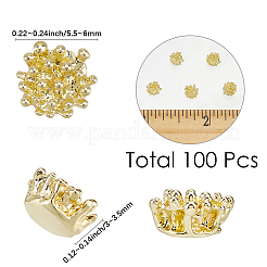 100個の合金カボション  めしべ  ゴールドカラー  5.5~6x3~3.5mm&nbsp;FIND-SC0022-09G