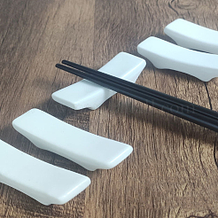 磁器製箸置き、ディナースプーンスタンド、ナイフフォークホルダー4個。  アーチ  ホワイト  53x12.5x13.5mm&nbsp;DJEW-LP0001-18