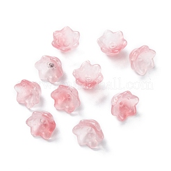 電気メッキガラスビーズ  谷の花  ミックスカラー  10x11x6.5mm  穴：1.2mm&nbsp;EGLA-D042-01