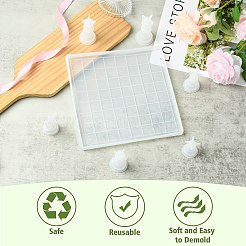 7個 7スタイル DIY チェスピース シリコン型  レジン型  UVレジン用  エポキシ樹脂工芸品作り  子供と大人のための古典的なゲーム  ホワイト  34~185x28.5~185x10~34mm  1個/スタイル&nbsp;DIY-CJ0003-25