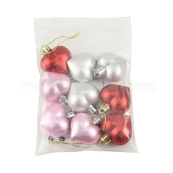 10Pcs 3 Styles Plastic Heart Pendant Decorations&nbsp;AJEW-FS0001-48