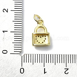 Brass Micro Pave Claer Cubic Zirconia Charms&nbsp;KK-H475-50G-09