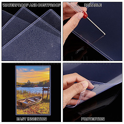 A4 PVC プラスチック ID ネームカード ホルダー  キーカードタグホルダー  長方形  垂直  透明  310x220x1.5mm  内径：305x210mm&nbsp;AJEW-WH0083-70D