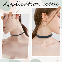 4Pcs 4 Styles Flat PU Leather Cord Gothic Choker Necklaces with Platinum Iron End Chains&nbsp;NJEW-CL0001-14