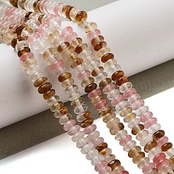 チェリークォーツガラスビーズ連売り  ロンデル  4~4.5x2~2.5mm  穴：1mm  約157~162個/連  15.16~15.55''（38.5~39.5センチメートル）&nbsp;LS-G-K343-C16-01